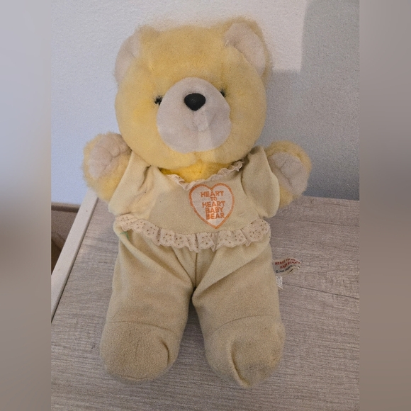 Chosun Heart To Heart Vintage Yellow Teddy Bear Pajamas Heart Stuffed Plush Coll - Picture 2 of 9